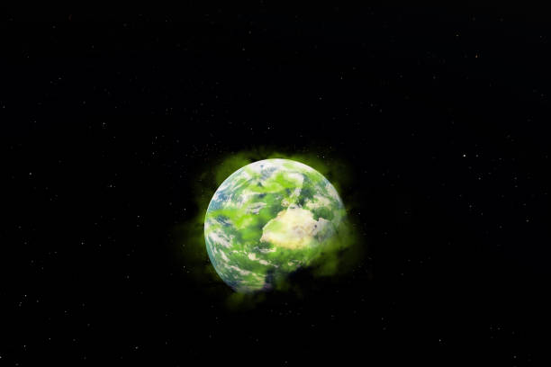 istock Poisoned planet Earth under a green cloud 1582607713