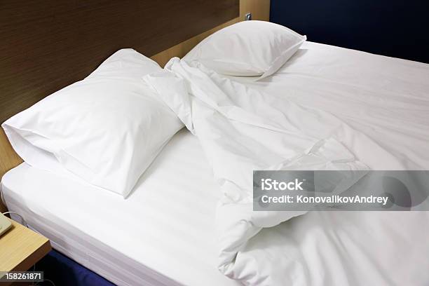 Pillows And Blanket Stock Photo - Download Image Now - Bed - Furniture, Bedding, Bedroom