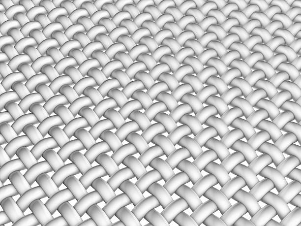 3 D illustration de mode entrelacé confectionné en fibre sur blanc - Photo