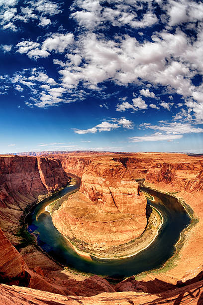 istock vertical view of Horse Shoe Bend 158264657