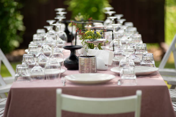istock Served table. hall for banquets and weddings 1582674790