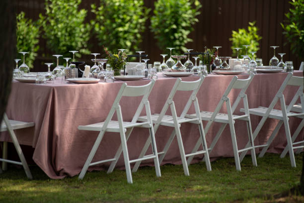 Served table. hall for banquets and weddings
