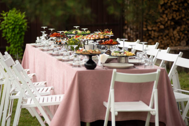 istock Served table. hall for banquets and weddings 1582675339
