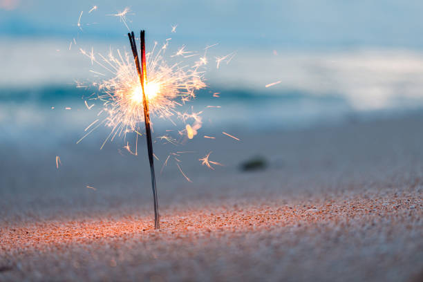 istock Bengal lights on the beach near ocean 1582686645