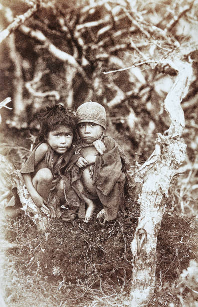 istock Two girls from Tierra del Fuego, 1882 1582689797