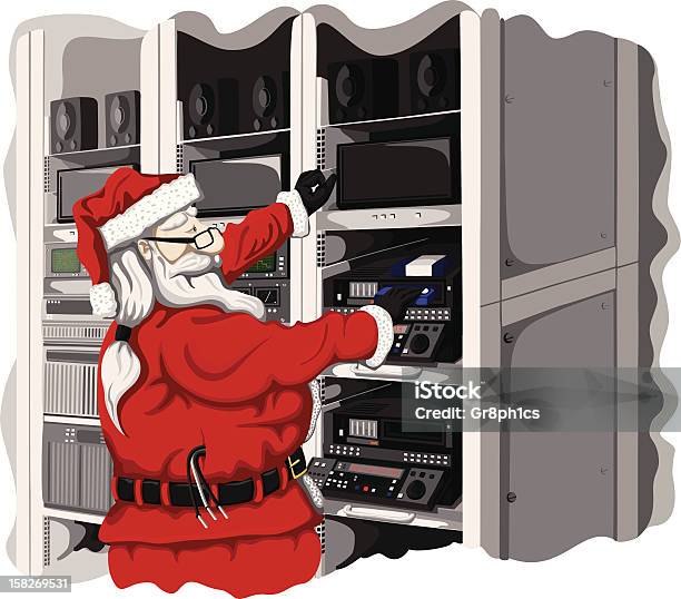 Santas Inne Stanowiska - Stockowe grafiki wektorowe i więcej obrazów Boże Narodzenie - Boże Narodzenie, Czerwony, Grafika wektorowa