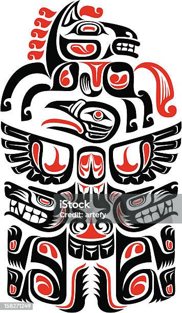 Haida Style Tattoo Design Stock Illustration - Download Image Now - Art, Painted Image, Indigenous North American Culture