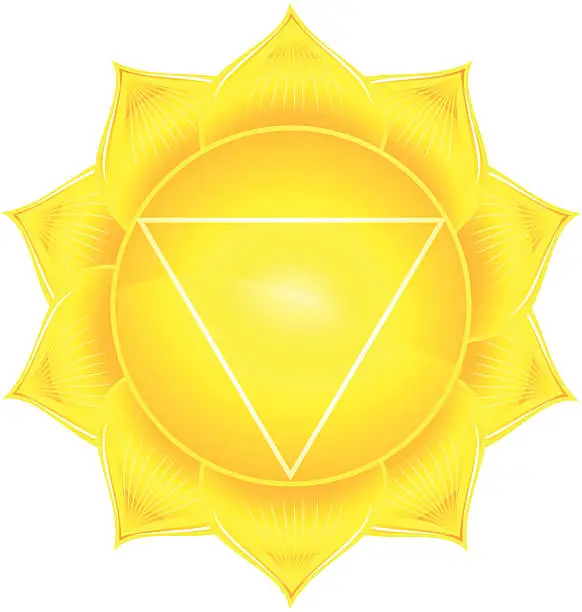 Vector illustration of abstract solar plexus chakra