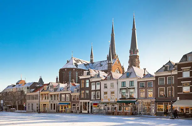 Photo of Delft Main Square at Winter