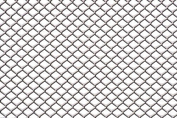 istock Chainlink fence with snow 158273573