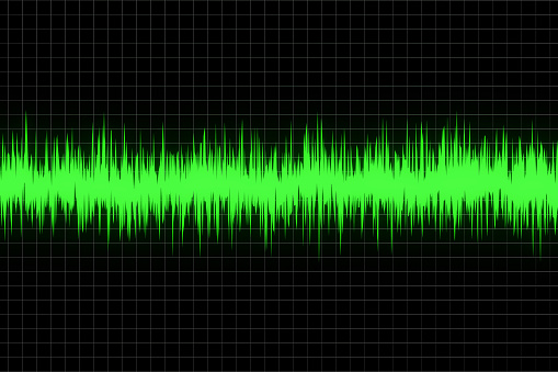 Sound wave or graph on a device or detector. graph grid There is a sound wave line or gauge to detect something. For as a Background or wallpaper. 3D Rendering