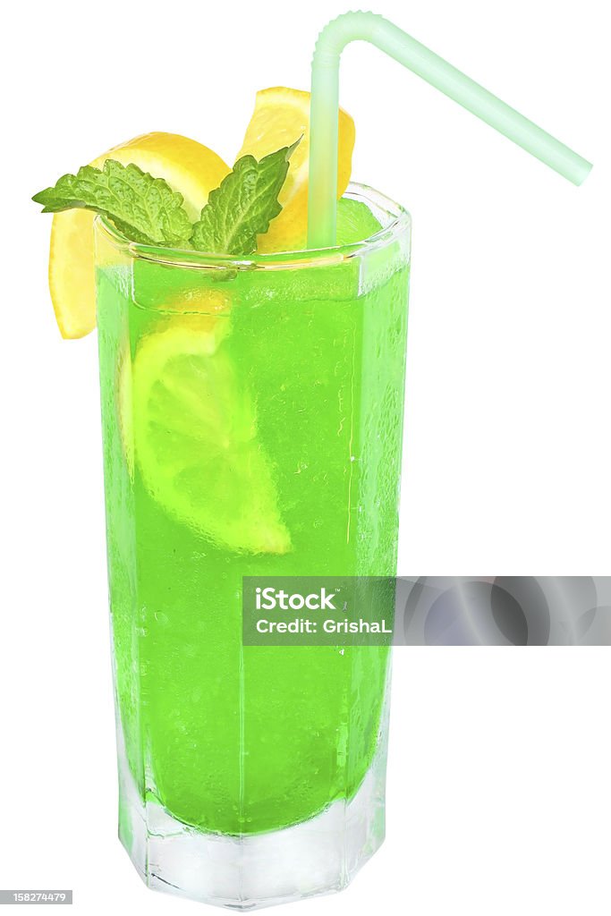 Vert cocktail de glace pilée - Photo de Boisson libre de droits