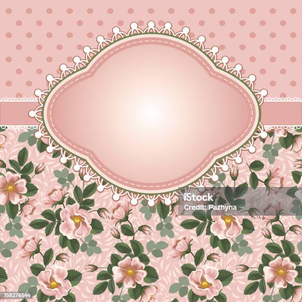 Romantic Floral Background Stock Illustration - Download Image Now - Border - Frame, Glamour, Rose - Flower