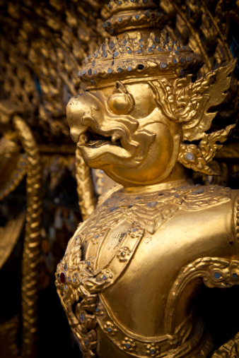 Golden Garudas at Grand Palace, Bangkok