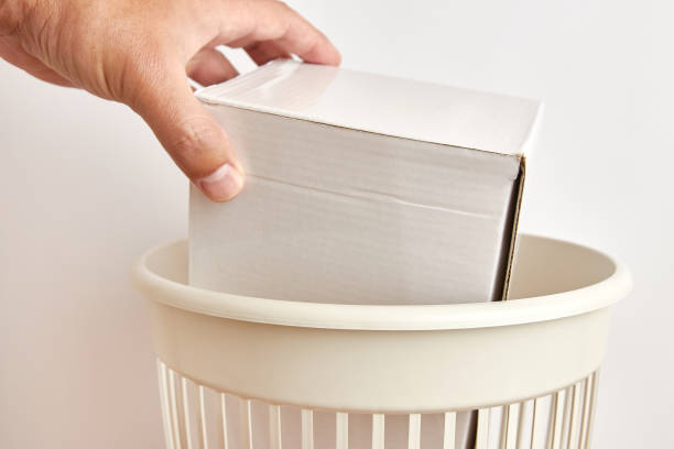 istock Paper packaging is discarded for disposal and recycling. 1582794260