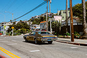 vintage American cars on the streets of LA