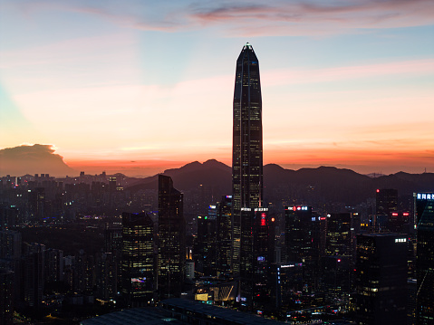 Skyline of downtown Shenzhen