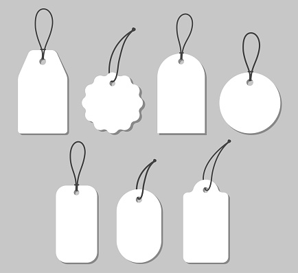 Price tag collection. Paper labels set. Vector illustration