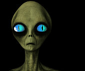 Alien looking at the camera