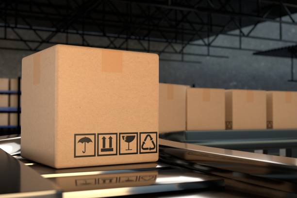 istock Box AI manufacture Box product Object manufacturing industry technology Product export and import of future For Products, food, cosmetics, apparel warehouse mechanical future technology 1582890341