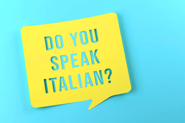 istock Do You Speak Italian Written Yellow Speech Bubble On Blue Background 1582896316