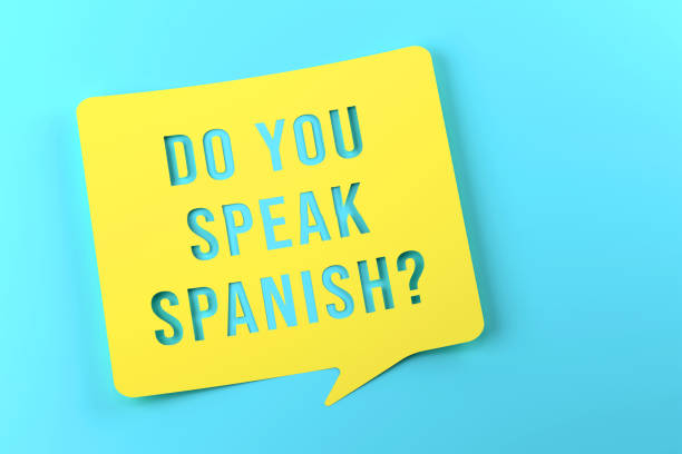 istock Do You Speak Spanish Written Yellow Speech Bubble On Blue Background 1582901896