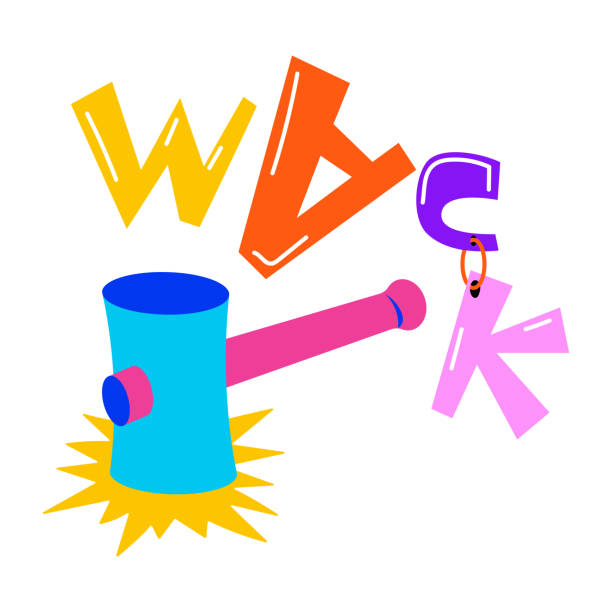 Wack Unleash the magic of expression with our animated lettering stickers From elegant typography to quirky designs and everything in between, these stickers cover a wide range of themes to suit every mood and occasion! wack stock illustrations