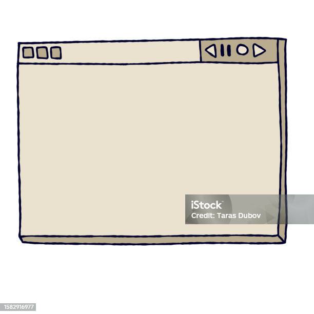 Computer Interface Cartoon Image Retro Computer Interface Stock Illustration - Download Image Now - Bar ...