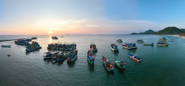 Sunset on Mui Nai beach, Ha Tien city, Kien Giang province