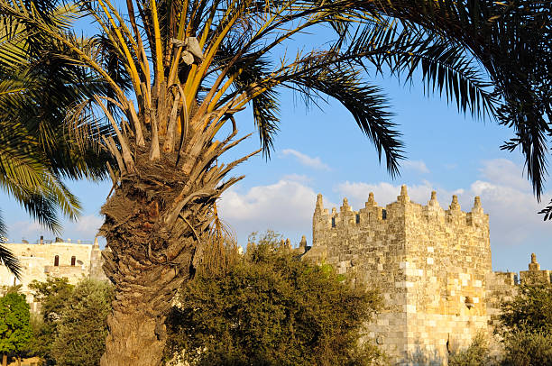 City walls of Jerusalem by Damascus Gate