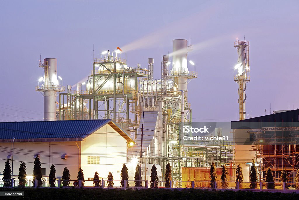 Industry boiler Architecture of Industry boiler in Oil Refinery Plant at dusk in the morning sunrise Boiler Stock Photo