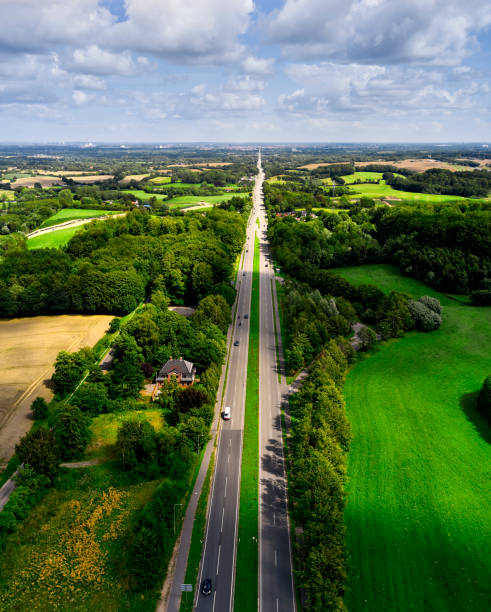 istock Rural highway from drone point of view 1583020141