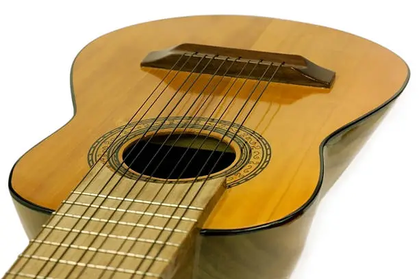 Body of a charango, South American stringed acoustic instrument with 10 strings