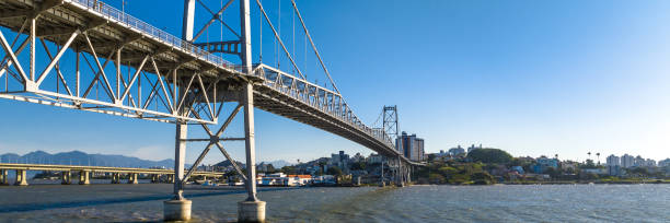 istock Florianopolis in Santa Catarina. Hercilio Luz Bridge. Aerial image. 1583056308