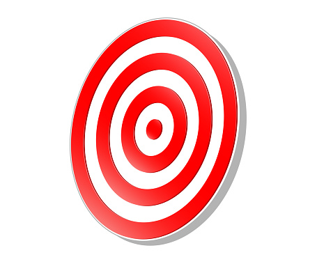 Small Single Target Single Target On White Background Stock Illustration - Download Image ...