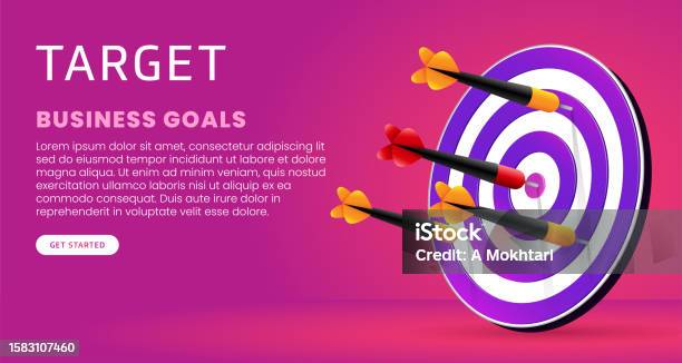 Target Objedct Target And Objective Stock Illustration - Download Image Now - Strategy ...