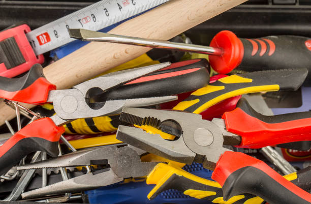 istock Set of tools, Many tools isolated on white background. 1583116705