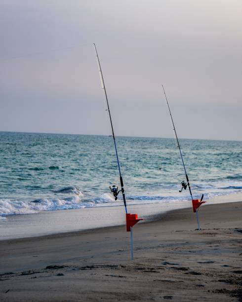 istock Fishing on Emerald Isle in North Carolina, Atlantic Ocean 1583117855