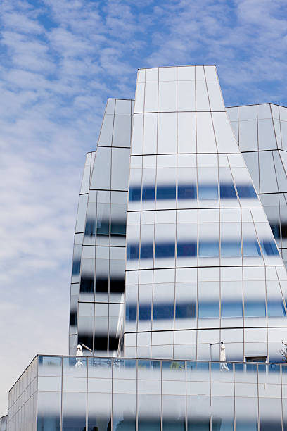istock Manhattan in reflections: modern USA architecture; glasse's skyscrappers 158312165