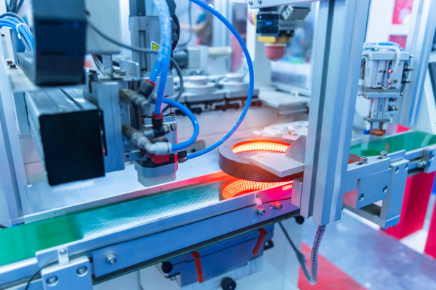 istock smart robot in manufacturing industry for industry 4.0 and technology concept. Robotic vision sensor camera system. 1583125604