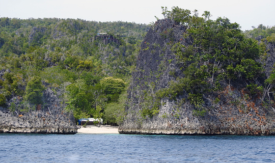 Pianemo Island, Hidden Beach, Raja Ampat, South West Papua -Indonesia