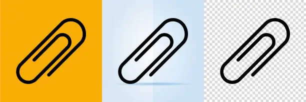 Vector illustration of Paper clip icon.