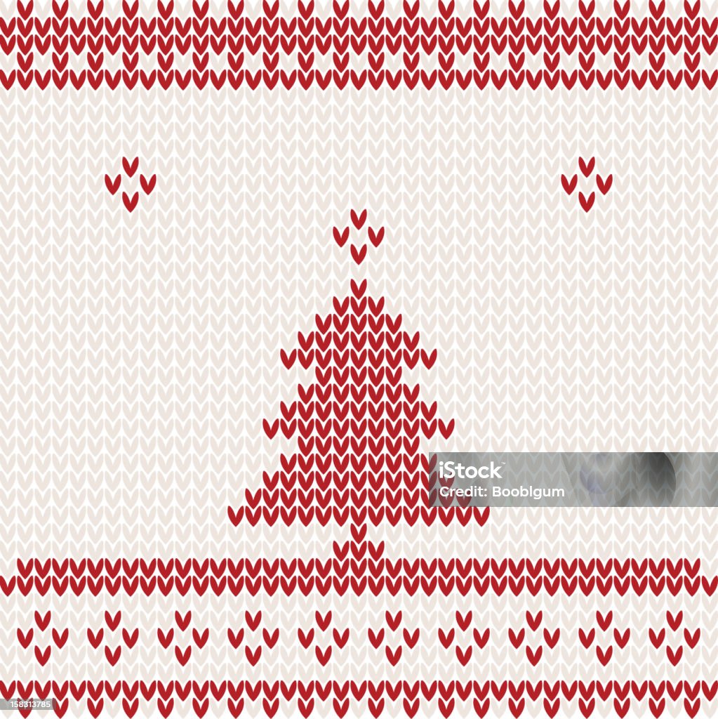クリスマスニットの背景 - かぎ針編みのロイヤリティフリーベクトルアート