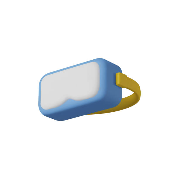 istock VR glasses or virtual reality futuristic goggles 3D vector illustration isolated. 1583150796