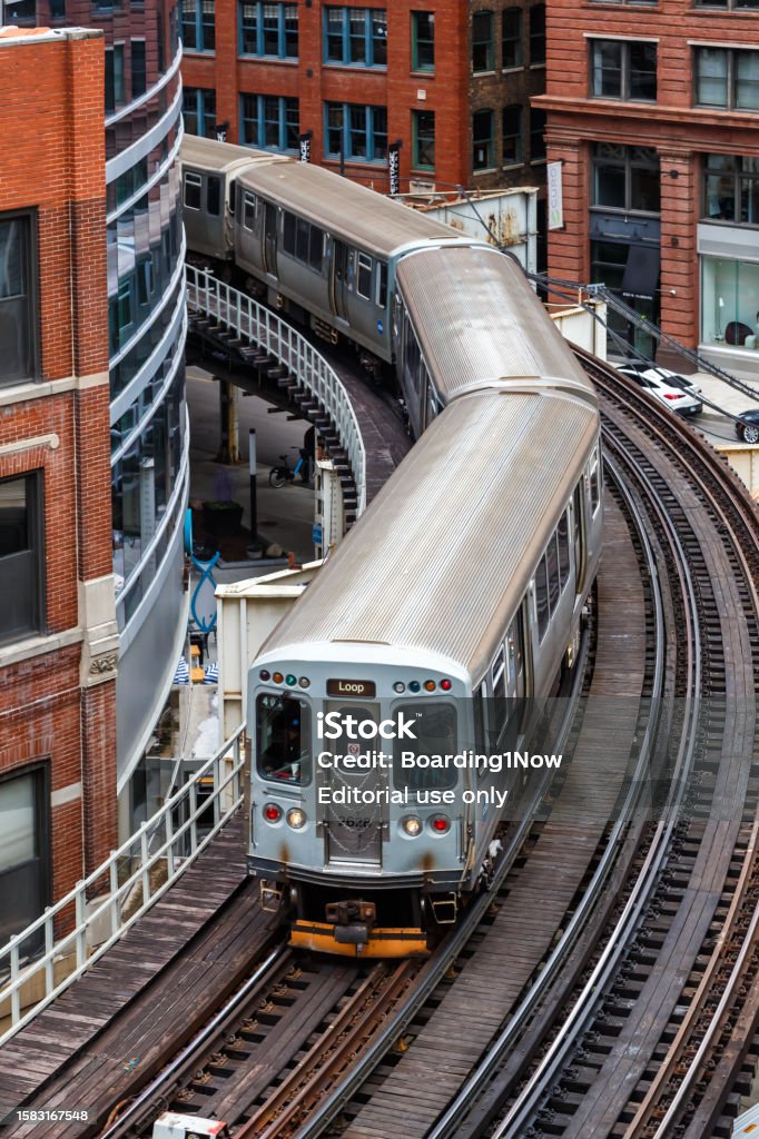 Chicago Train Rails Chicago L Elevated Metro Rapid Rail Transit Train Public Transport ...