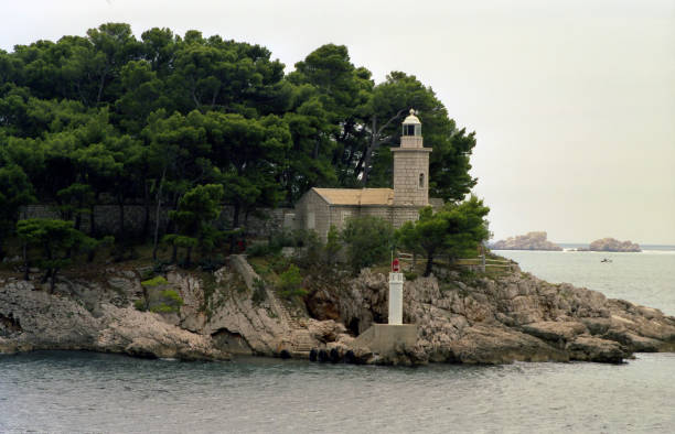 view of a lighthouse on the rock