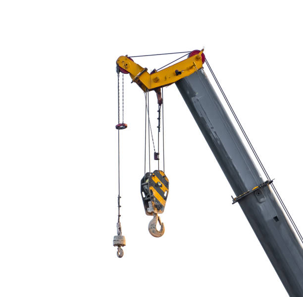 istock crane steel hook with cable isolated on white,Industrial equipment or tools. 1583190770