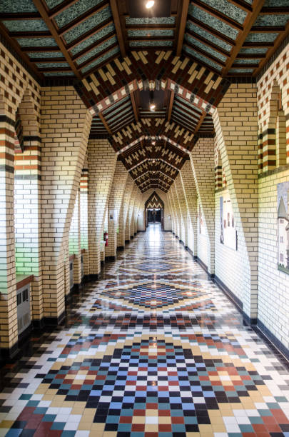istock Corridor of St-Benoit-du-lac Abbey 1583203987
