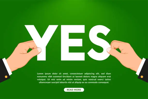 Vector illustration of say Yes !