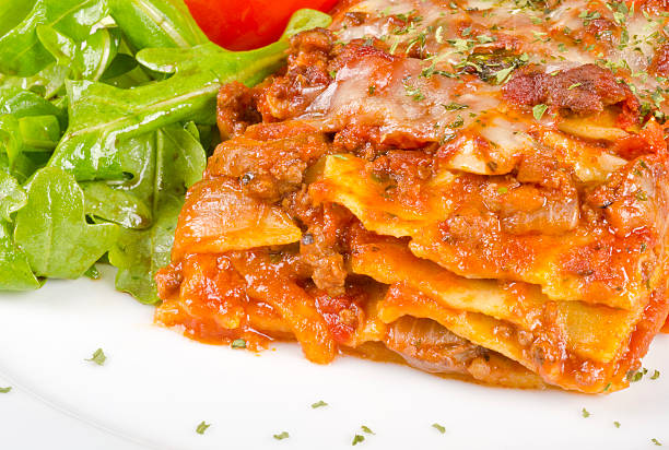 istock Meat Lasagna with Arugula Salad 158323781
